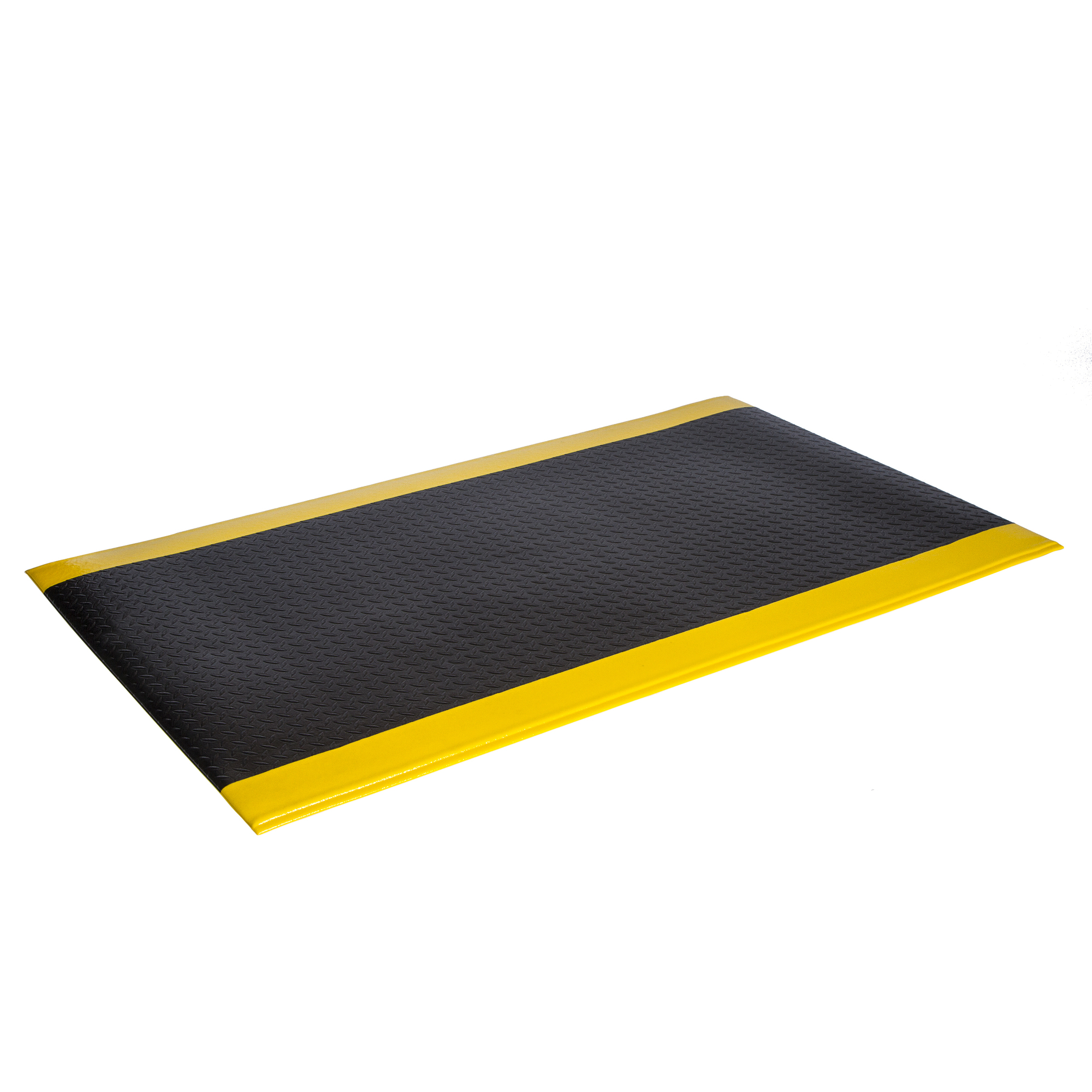 Crown Matting Technologies, Wear-Bond Tuff-Spun Diamond 2ft.x3ft. Black w/Yellow, Width 24 in, Length 36 in, Thickness 9/16 in, Model# WB 0023YD